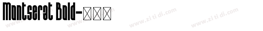 Montserat Bold字体转换